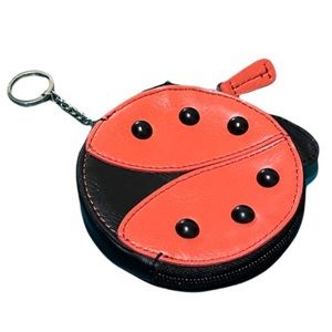 Leather Ladybug Coin Purse